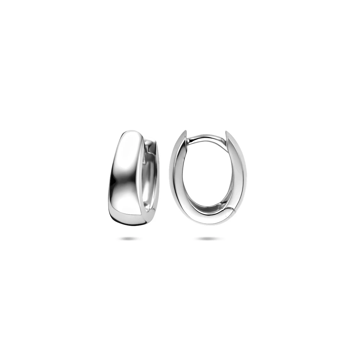 klapoorringen 14K witgoud