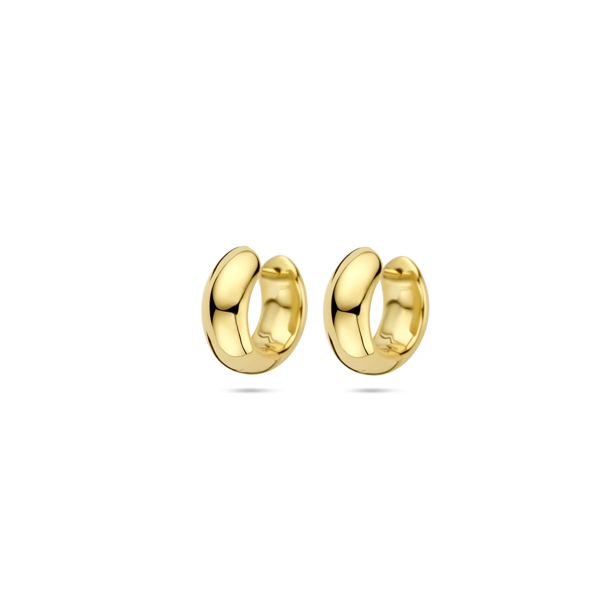 klapoorringen 17 mm 14K geelgoud