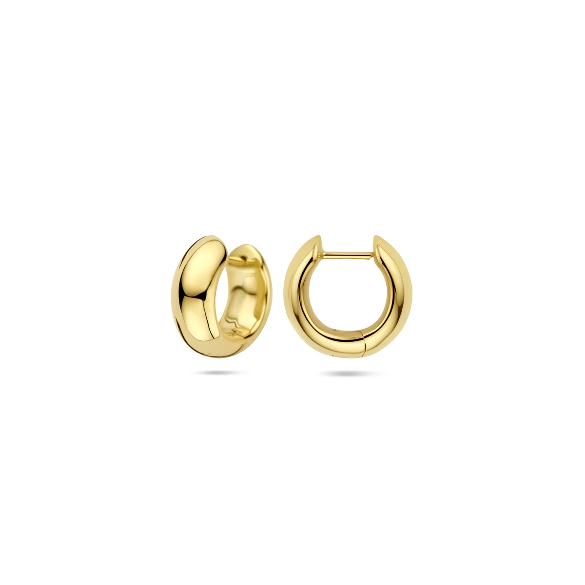 klapoorringen 17 mm 14K geelgoud