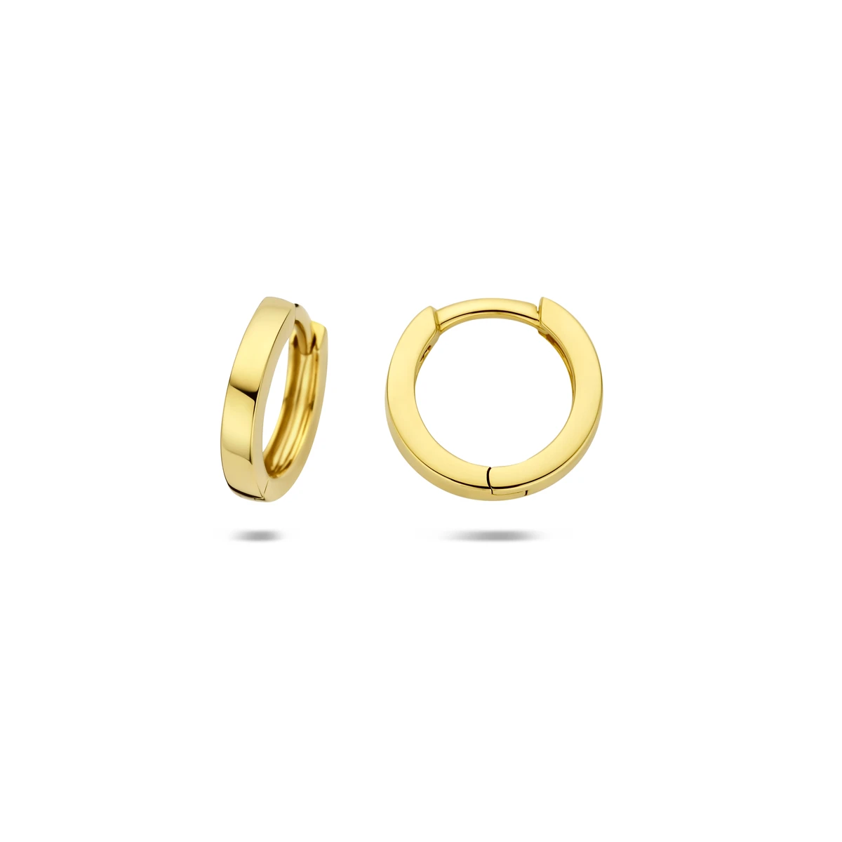 klapoorringen 1,8 mm vlak 14K geelgoud