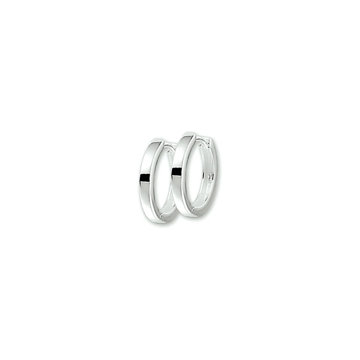 klapoorringen 2 mm vlak zilver wit
