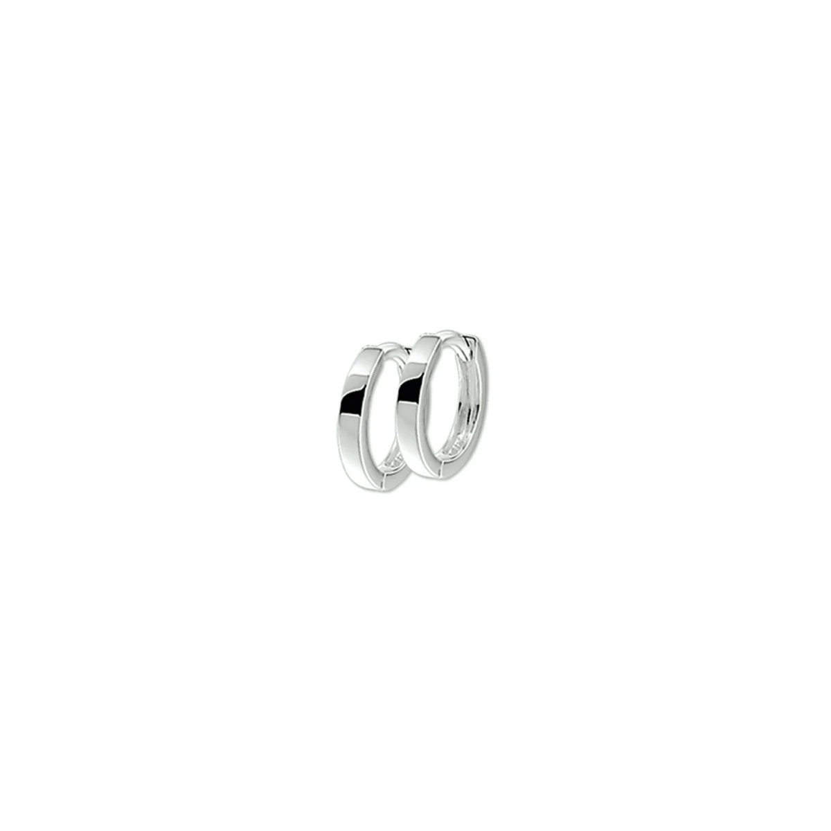 klapoorringen 2 mm vlak zilver wit