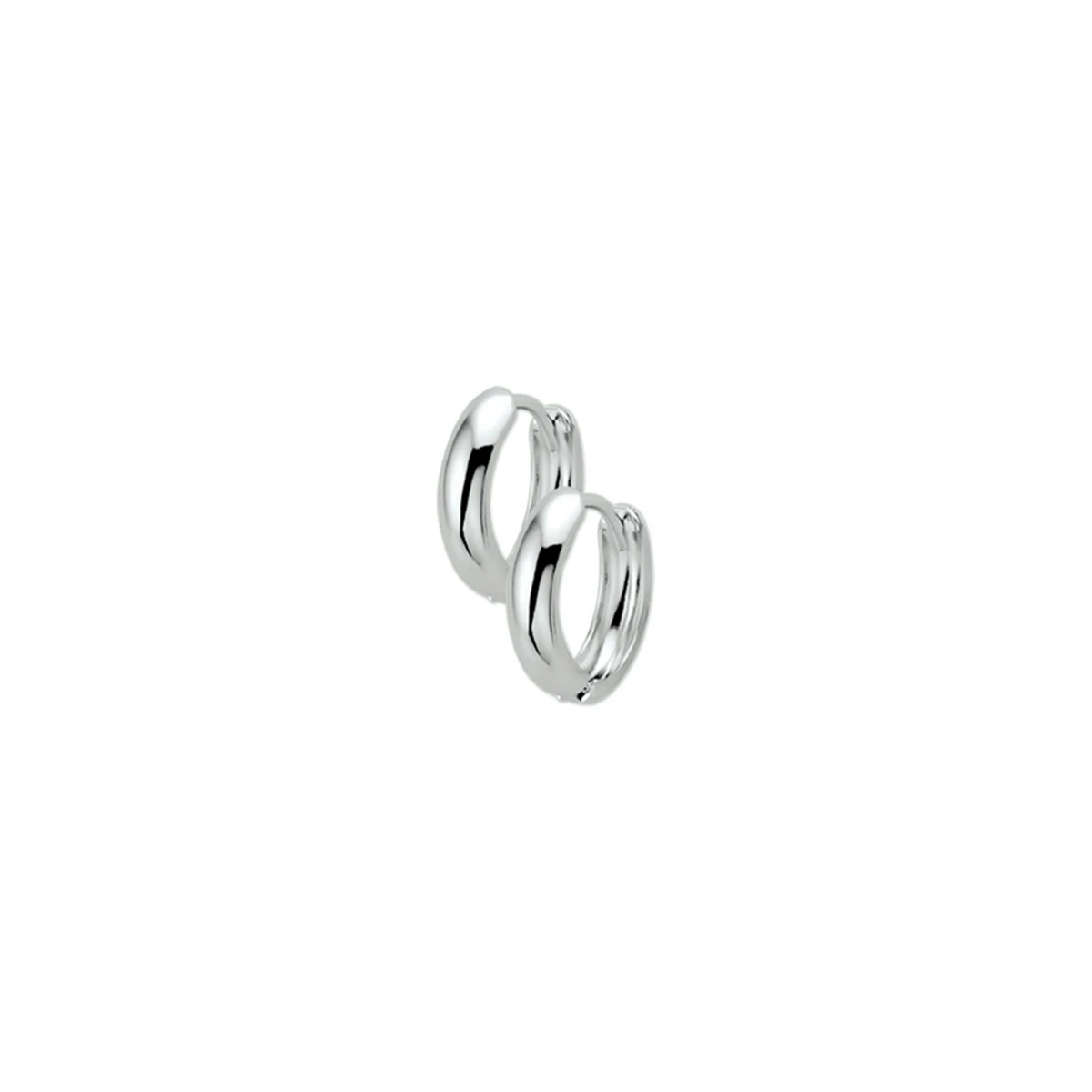 klapoorringen 2,5 mm bol 14K witgoud