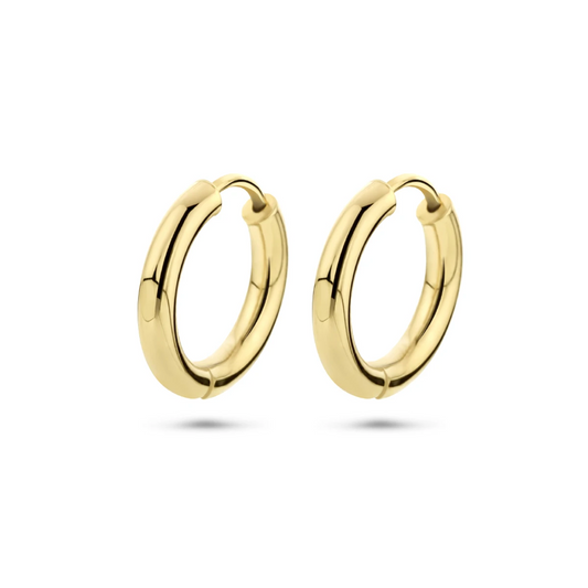 klapoorringen 2,5 mm rond 14K geelgoud