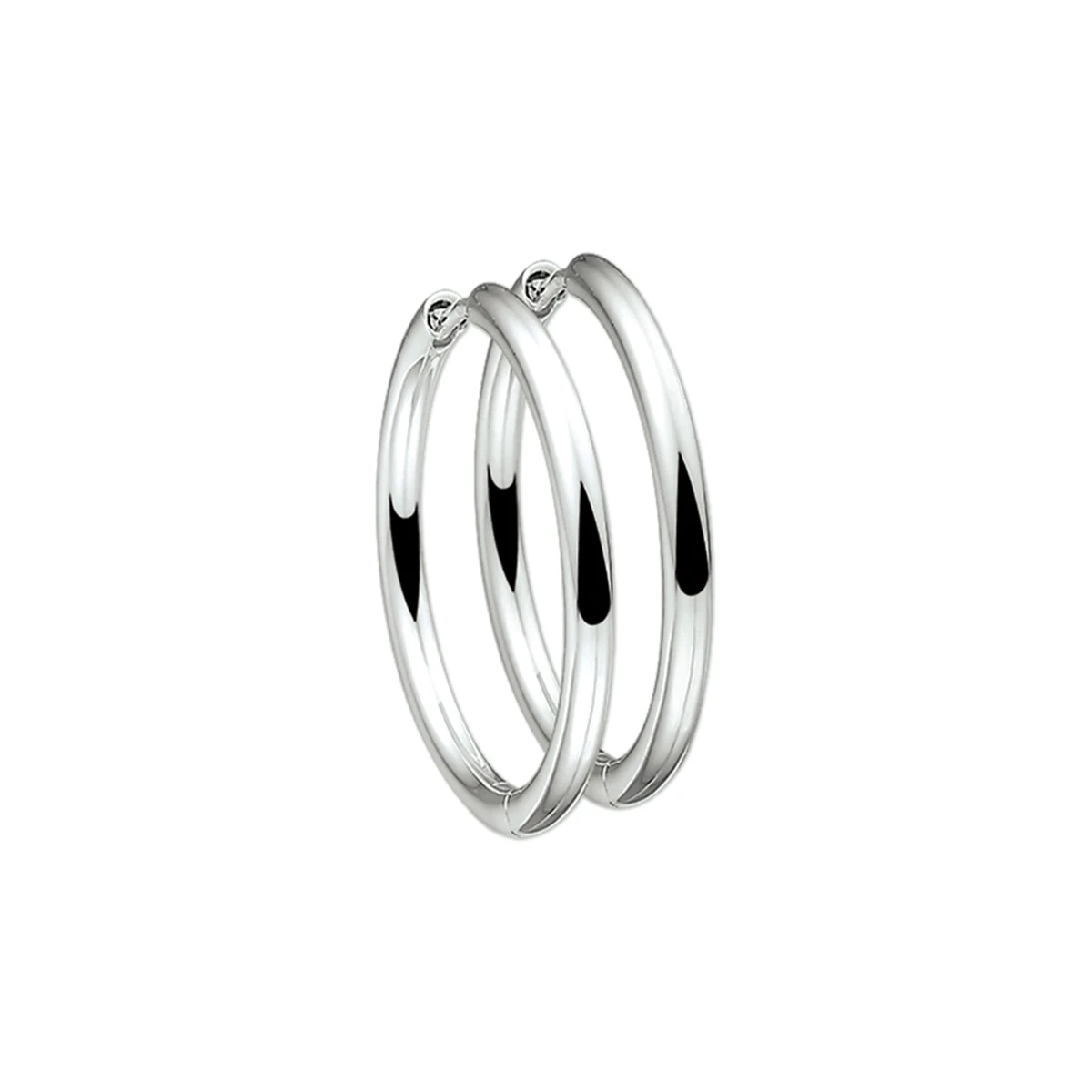 klapoorringen 2,5 mm rond zilver wit