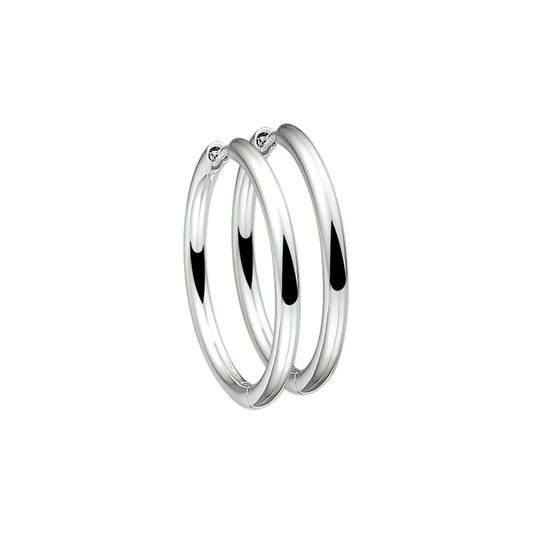 klapoorringen 2,5 mm rond zilver wit