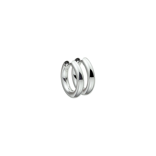 klapoorringen 2,5 mm rond zilver wit