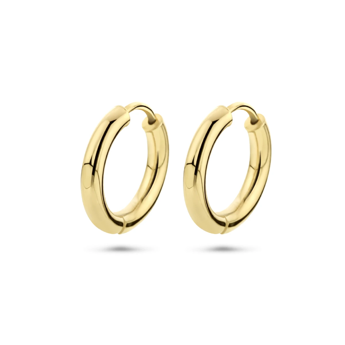 klapoorringen 2,5 mm ronde buis 14K geelgoud