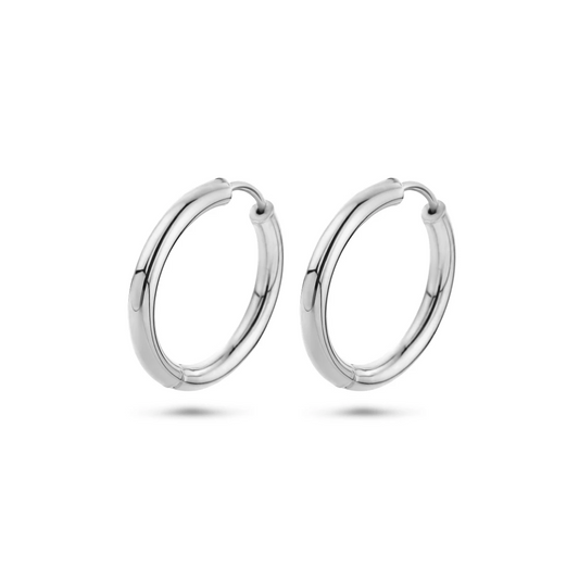 klapoorringen 2,5 mm ronde buis 14K witgoud