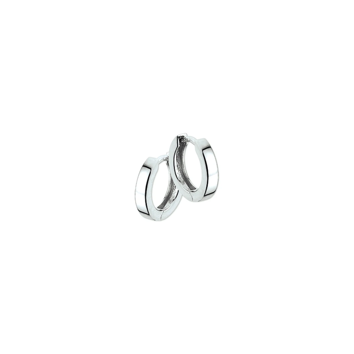 klapoorringen 2,5 mm vlak 14K witgoud