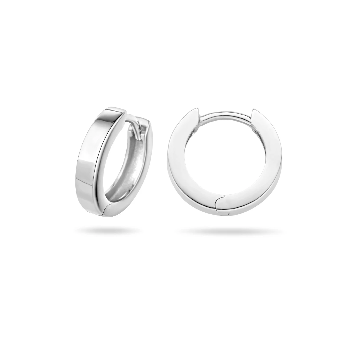 klapoorringen 3 mm vlak zilver gerhodineerd