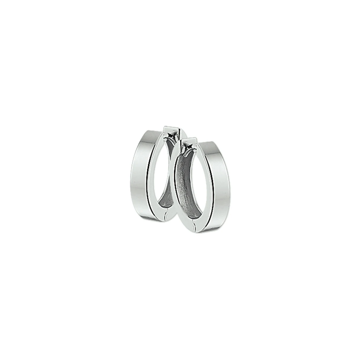 klapoorringen 3 mm vlak zilver gerhodineerd