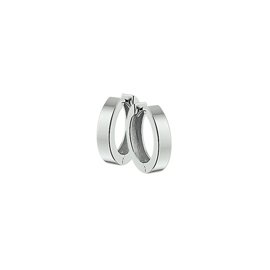 klapoorringen 3 mm vlak zilver gerhodineerd