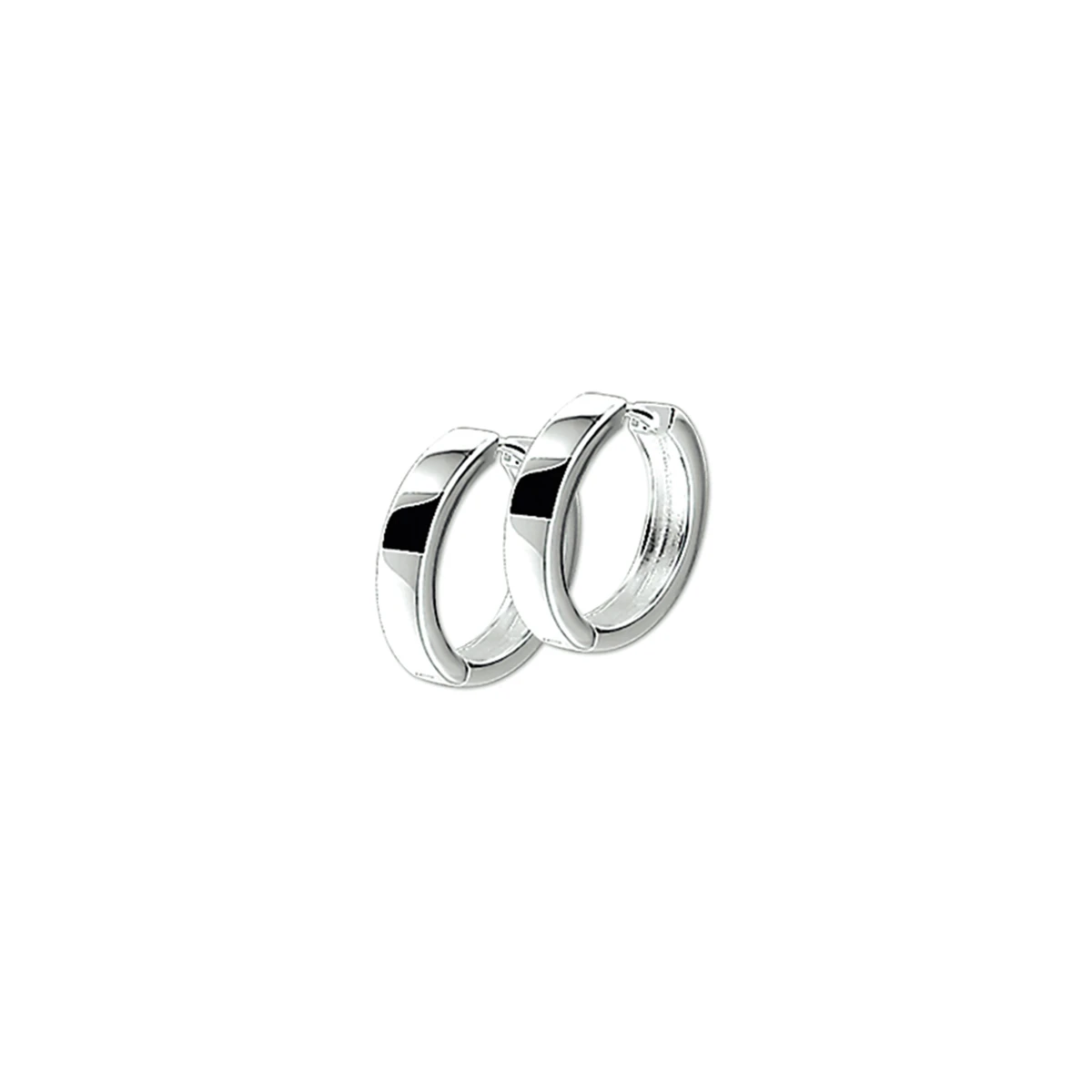 klapoorringen 3 mm vlak zilver wit
