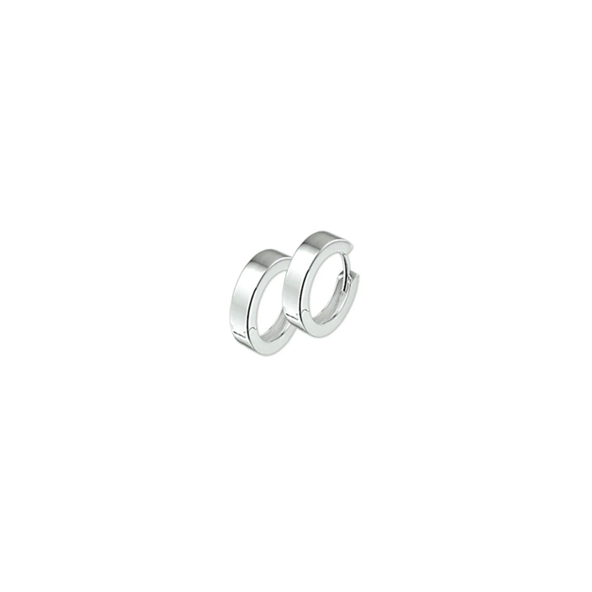 klapoorringen 3 mm vlak zilver wit