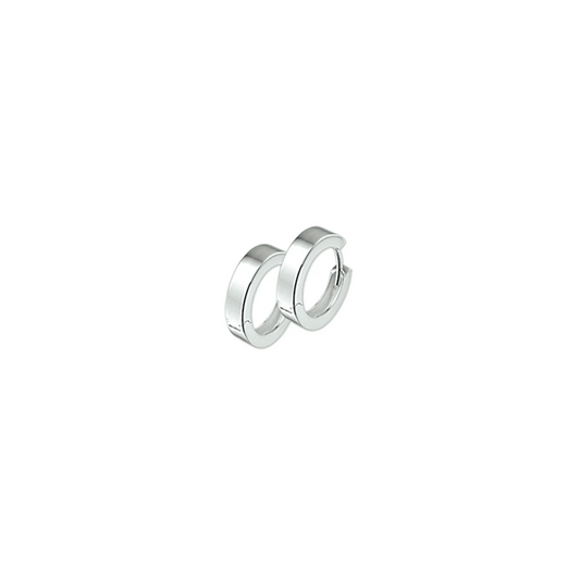 klapoorringen 3 mm vlak zilver wit