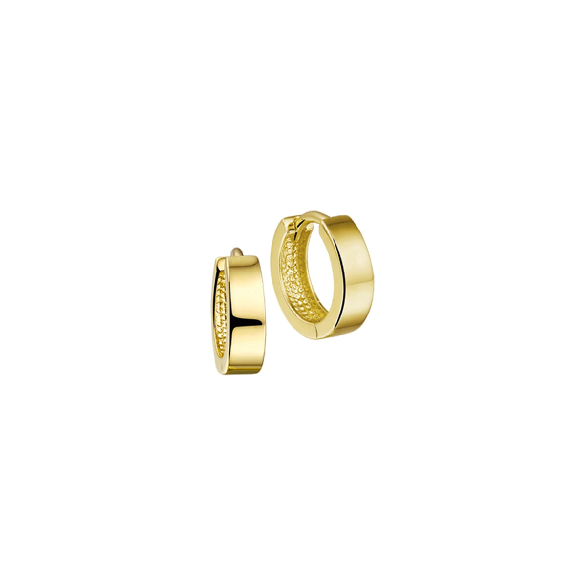 klapoorringen 3,5 mm vlak 14K geelgoud