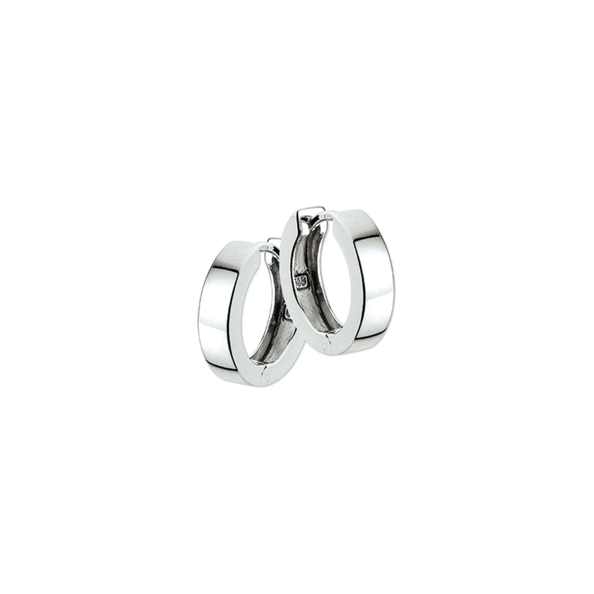 klapoorringen 3,5 mm vlak 14K witgoud