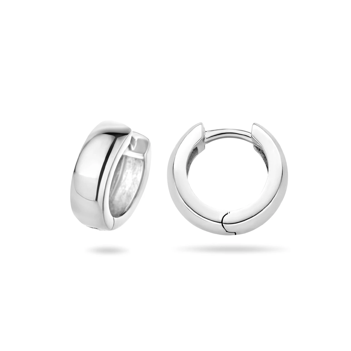 klapoorringen 4 mm bol zilver wit