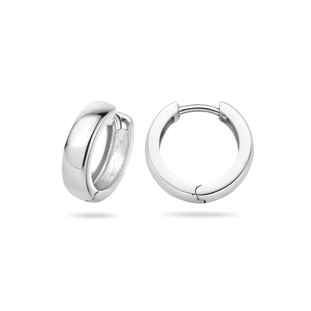 klapoorringen 4 mm bol zilver wit