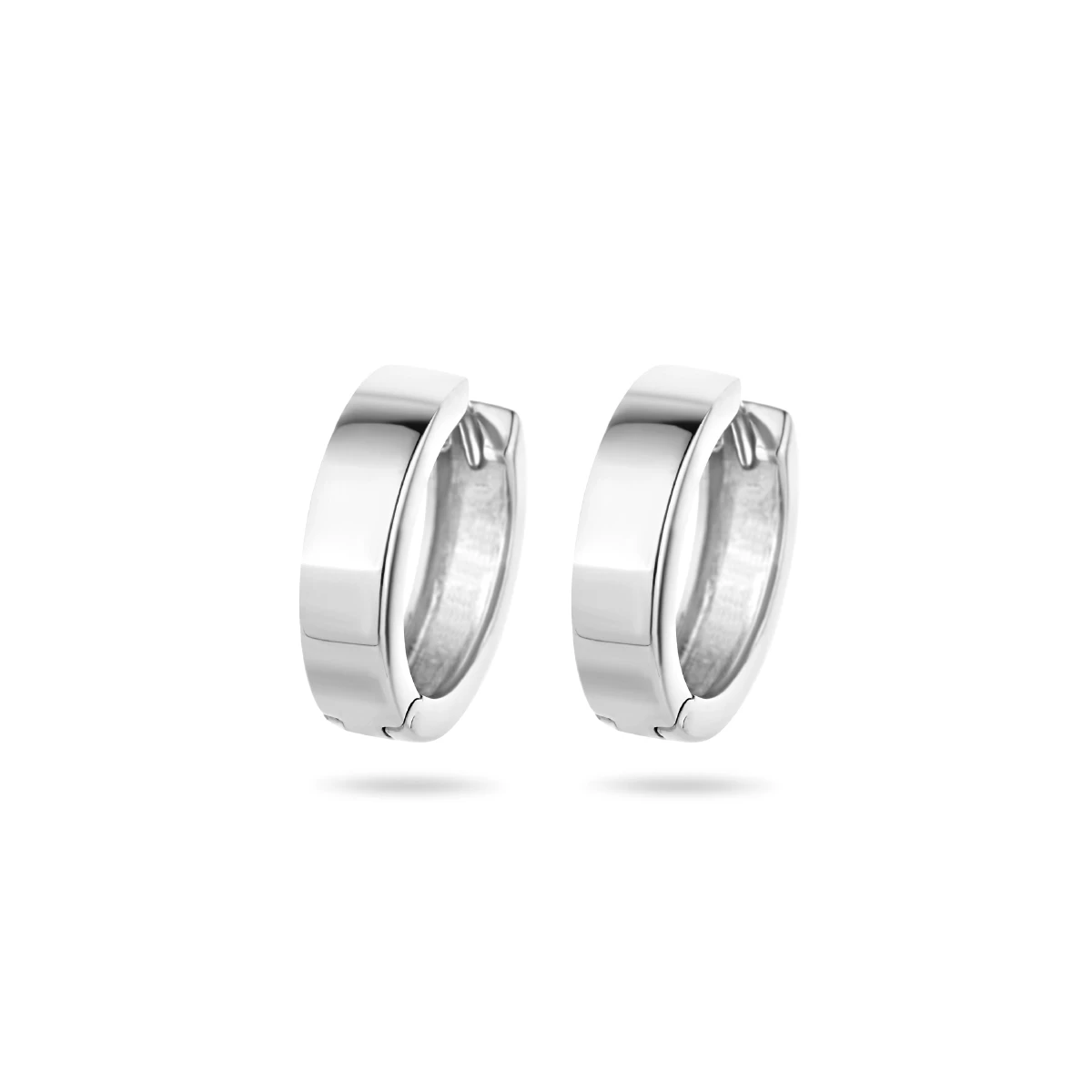 klapoorringen 4 mm vlak zilver gerhodineerd