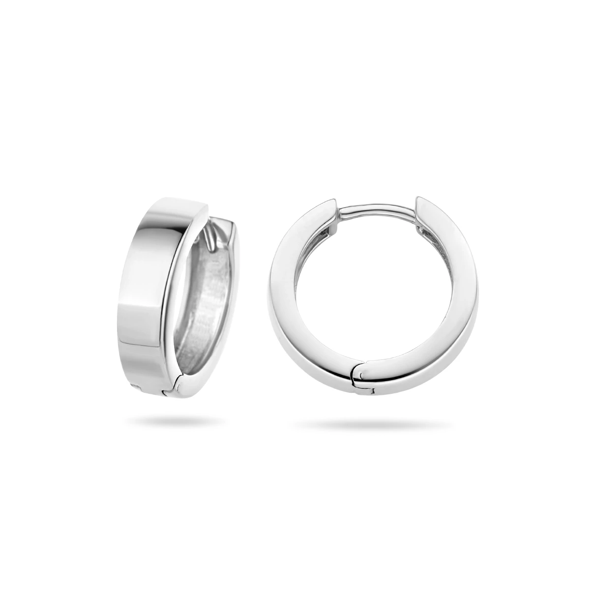 klapoorringen 4 mm vlak zilver gerhodineerd