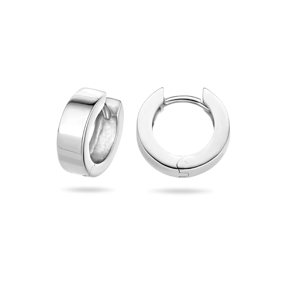 klapoorringen 4 mm vlak zilver gerhodineerd