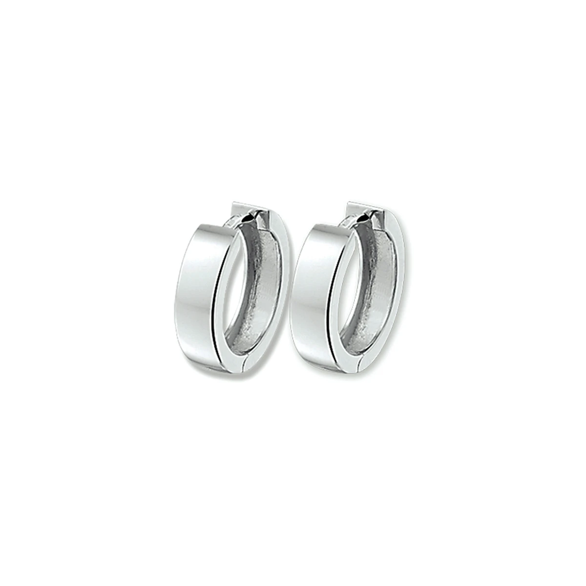 klapoorringen 4 mm vlak zilver gerhodineerd