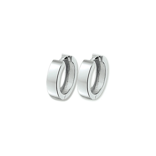 klapoorringen 4 mm vlak zilver gerhodineerd