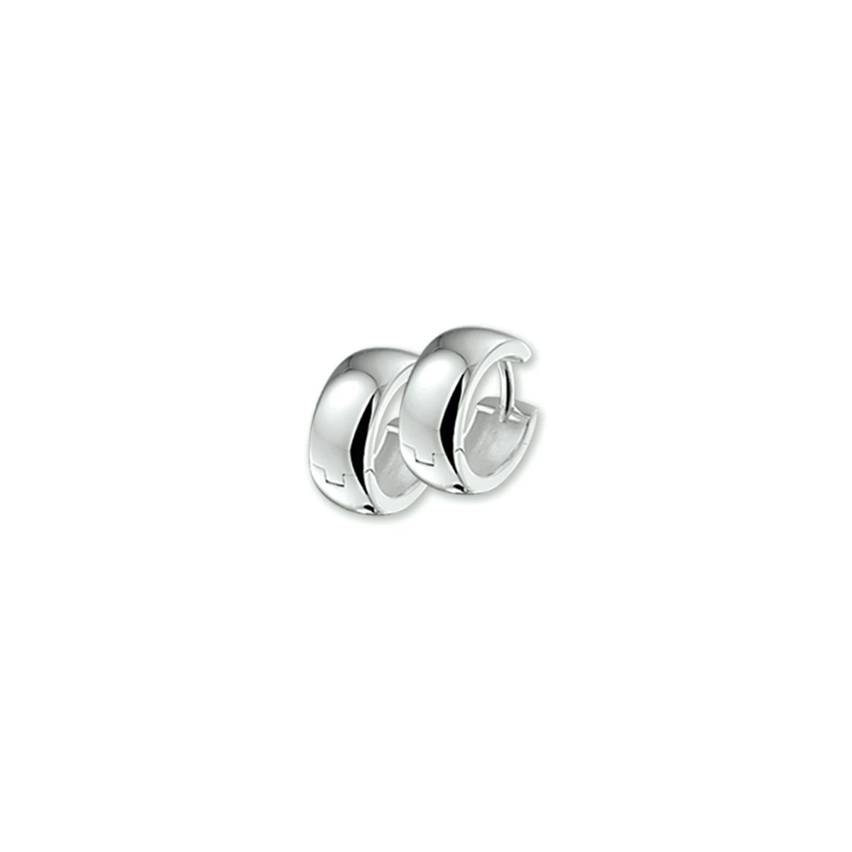 klapoorringen 5 mm bol zilver wit