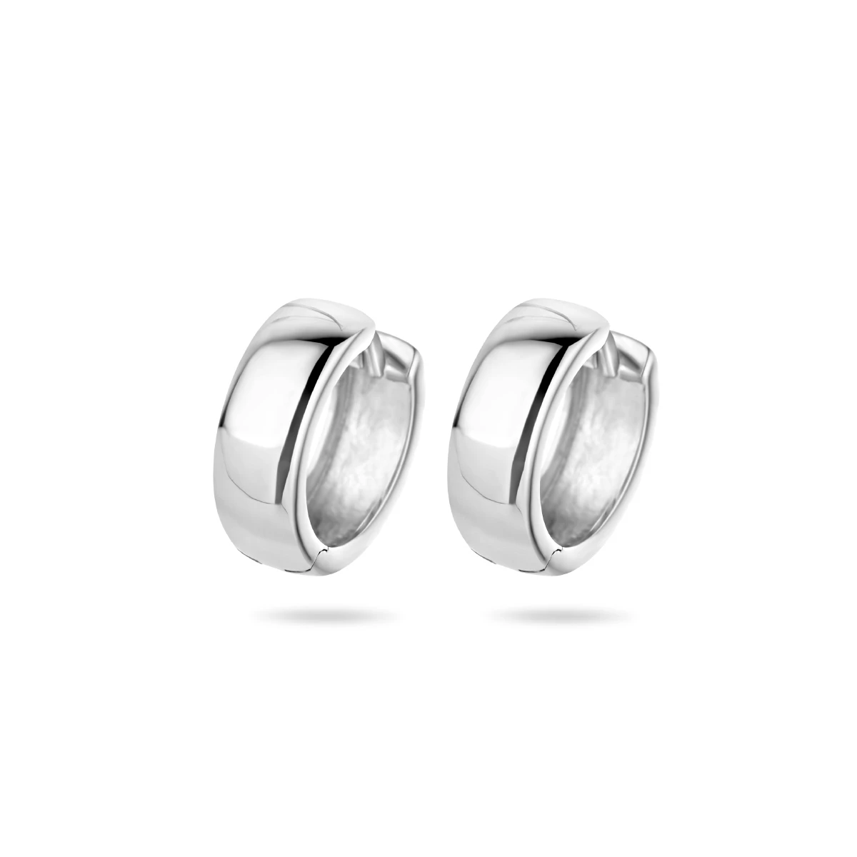klapoorringen 5 mm bol zilver wit