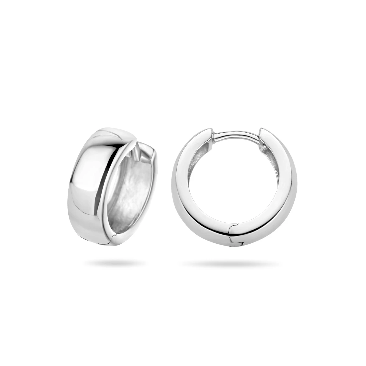 klapoorringen 5 mm bol zilver wit