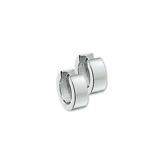 klapoorringen 5 mm vlak zilver gerhodineerd
