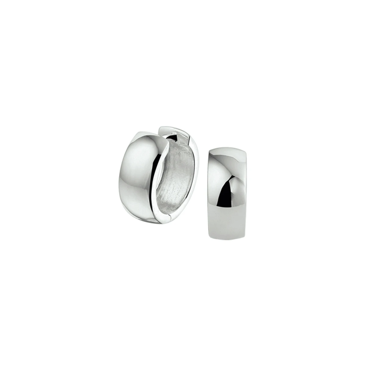 klapoorringen 6 mm bol zilver wit