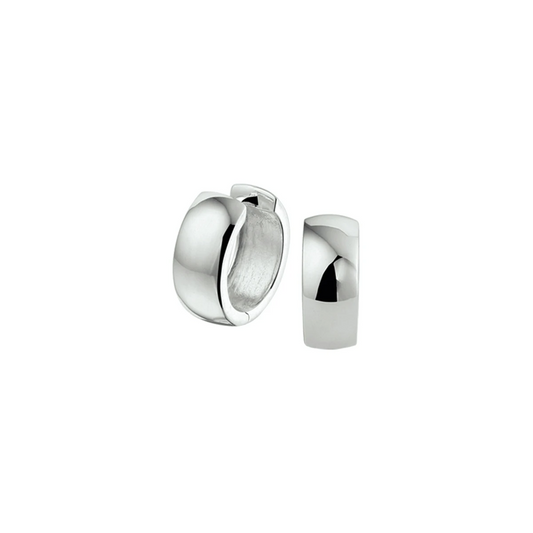 klapoorringen 6 mm bol zilver wit