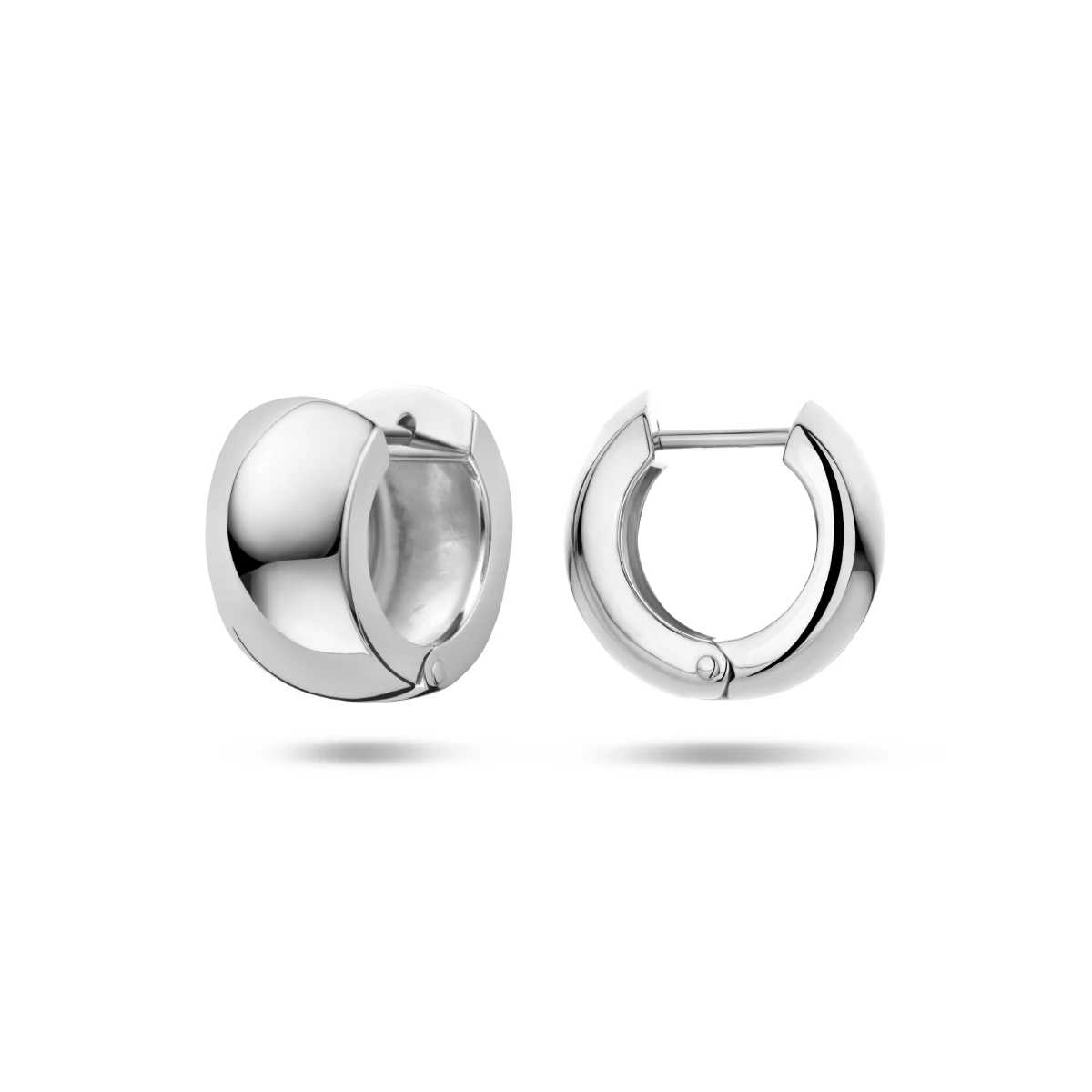 klapoorringen bol 17 mm zilver wit