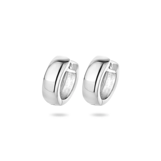 klapoorringen bol zilver gerhodineerd