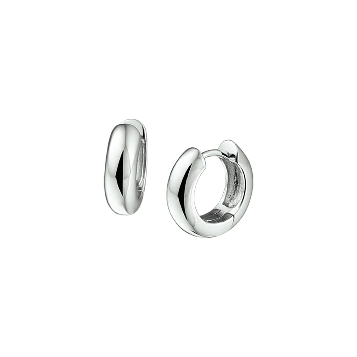 klapoorringen bol zilver gerhodineerd