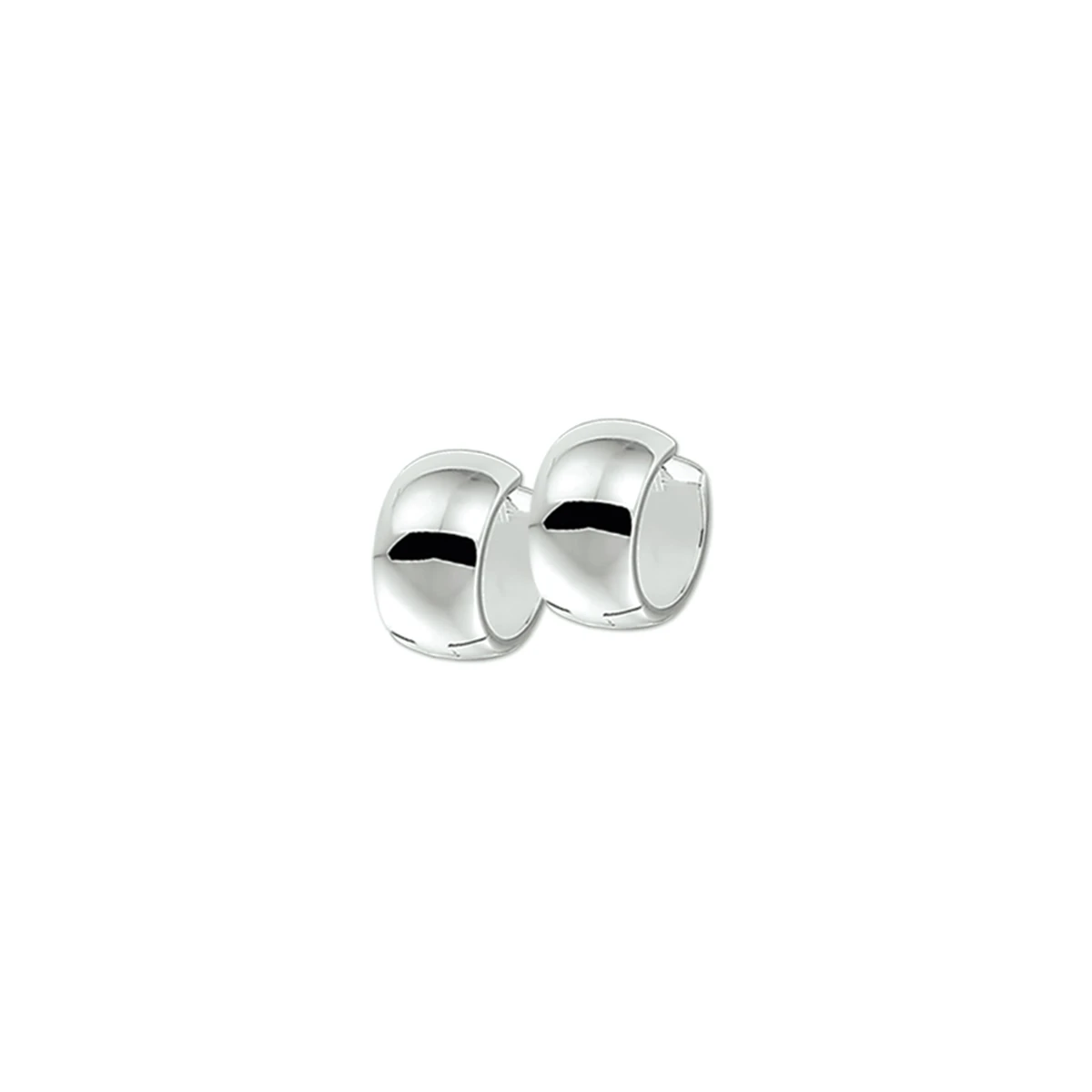 klapoorringen bol zilver wit