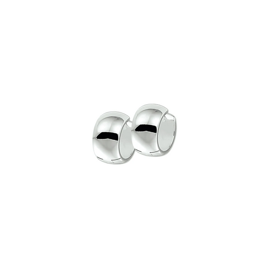 klapoorringen bol zilver wit