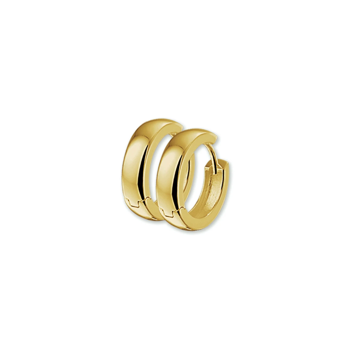 klapoorringen bolle buis 4,0 mm 14K geelgoud