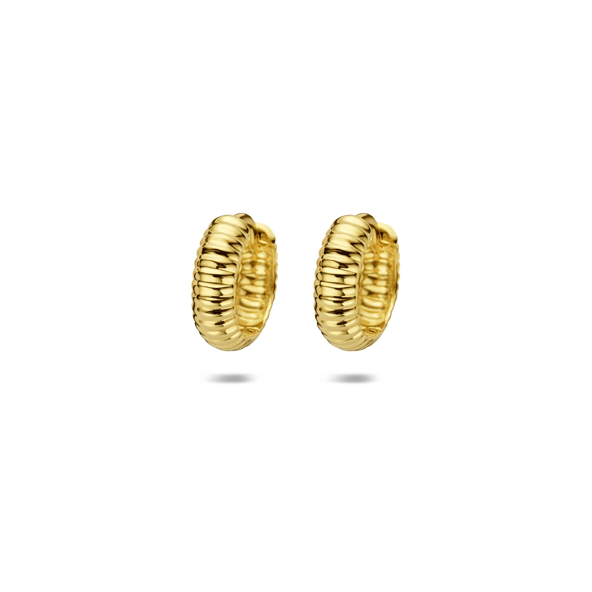 klapoorringen buis 3,5 mm 14K geelgoud