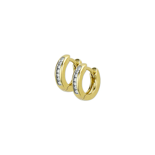 klapoorringen diamant h p1 14K geelgoud