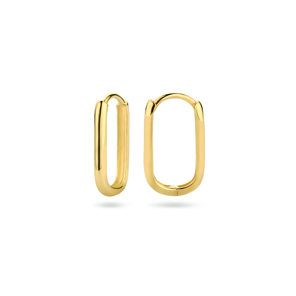 klapoorringen paperclip 16 mm 14K geelgoud