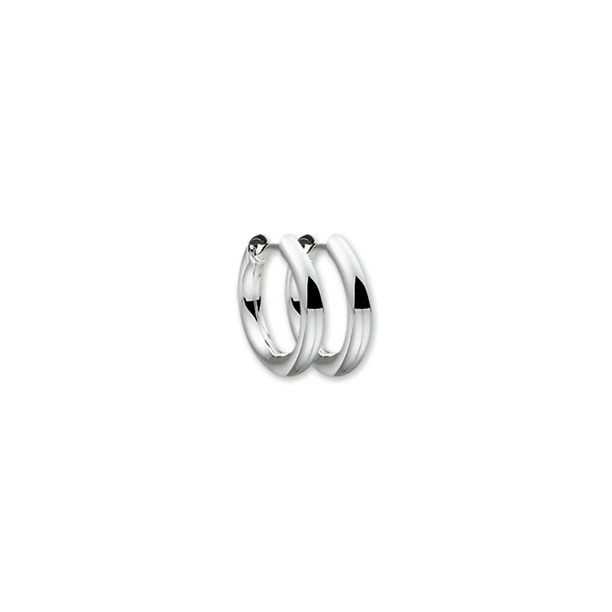 klapoorringen rond zilver gerhodineerd