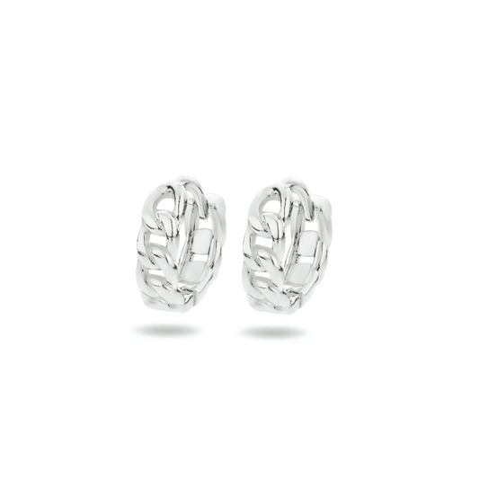 klapoorringen schakel zilver gerhodineerd
