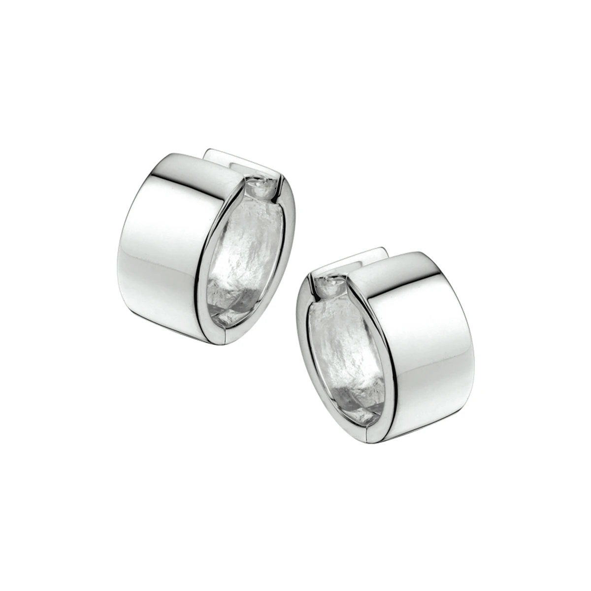 klapoorringen vlak zilver wit