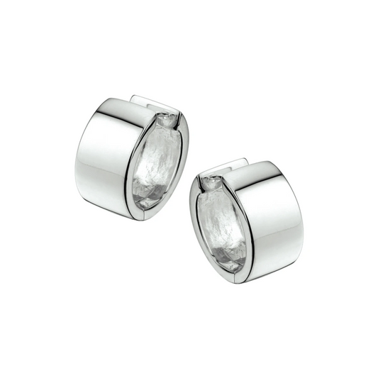 klapoorringen vlak zilver wit