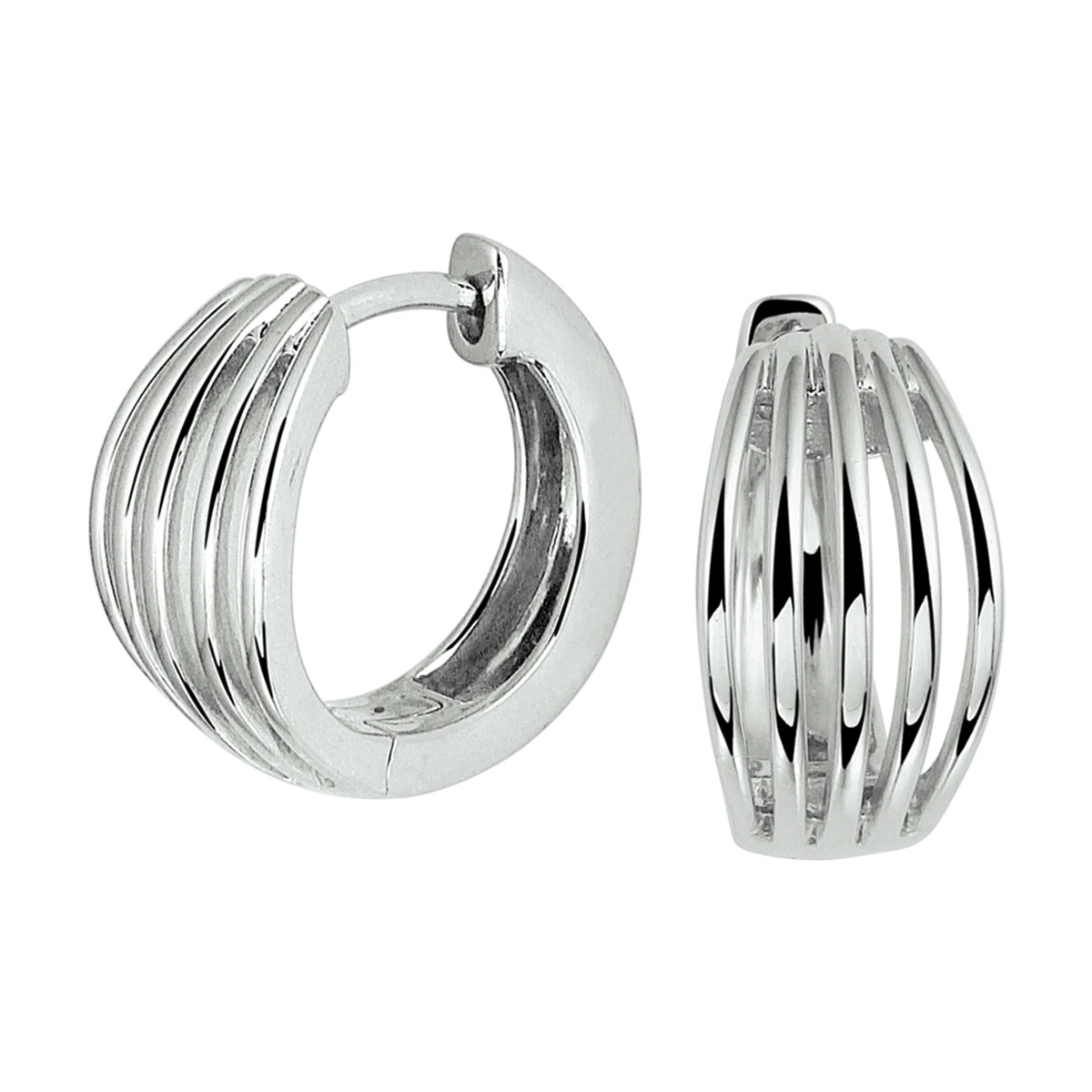 klapoorringen zilver gerhodineerd