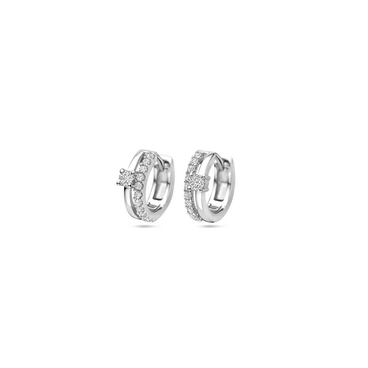 klapoorringen zirkonia zilver gerhodineerd